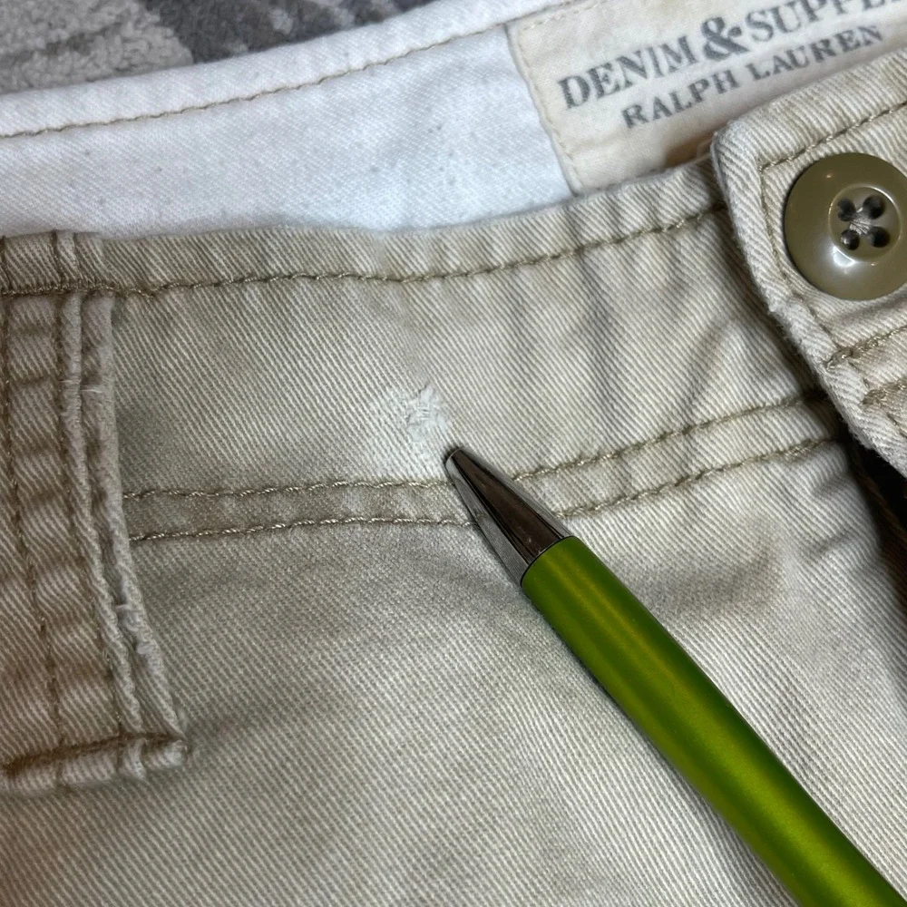 Vintage Y2K Denim‎ & Supply Ralph Lauren Cargo Shorts Khaki Distressed Mens 40